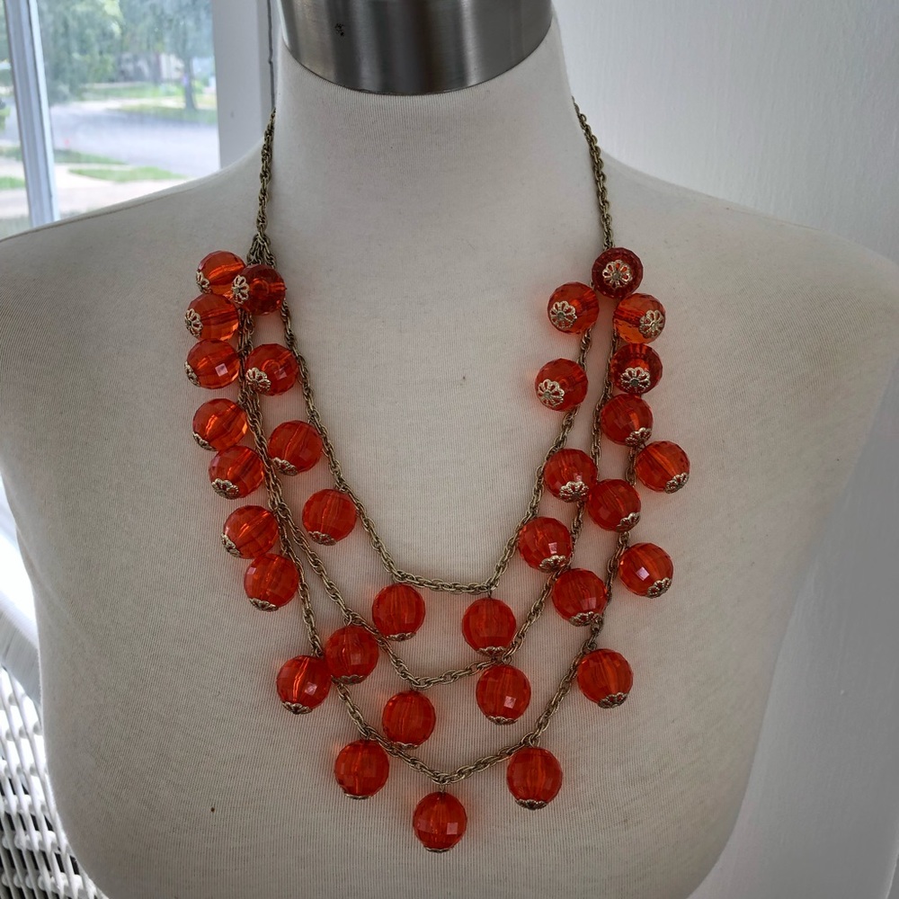 Kate Spade ♠️ Orange Gumdrop Necklace